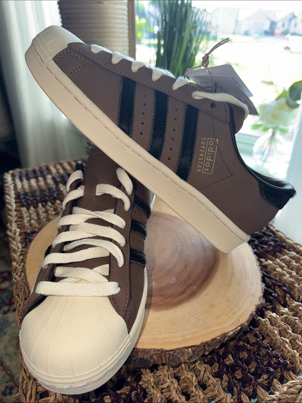 adidas Brown & Black Leather Men’s Sneakers